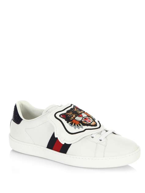 gucci ace sneakers lion|Gucci ace low top sneakers.